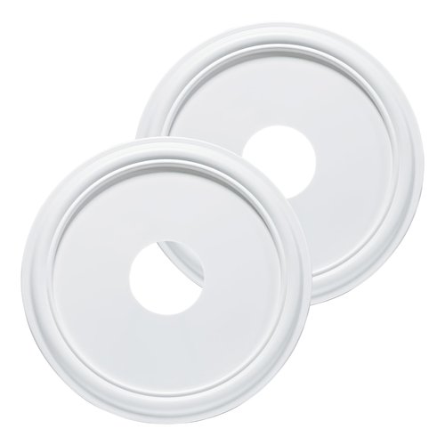EIFHYT Molded Nylon Ceiling Medallion for Light Fixtures and Ceiling Fans, 16"OD x 4"ID x 3/4"P (Fits Canopies up to 12-3/8") White