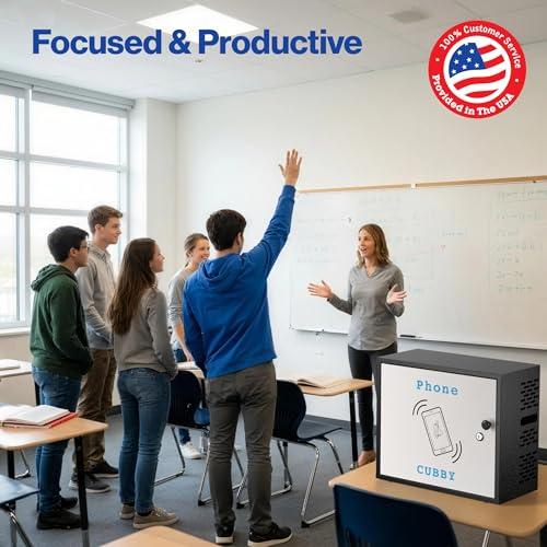 POCHAR 36-Slot Steel Cell Phone Locker for Classroom & Office, Wall-Mountable