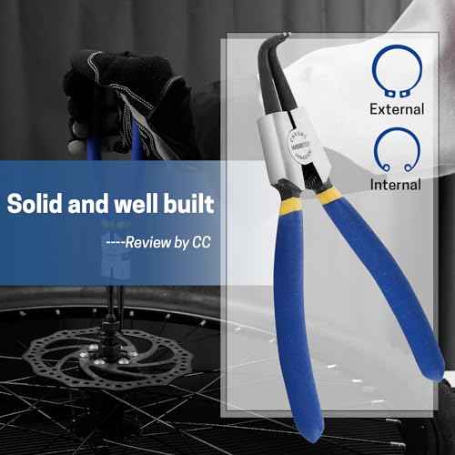 Circlip Pliers Internal/External Heavy Duty Snap Ring Pliers with Straight/Bent Jaw for Ring Remove Retaining Pliers with 7 Inch and 9 Inch