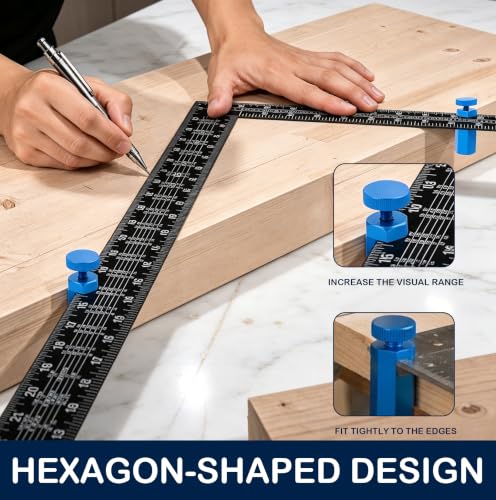 Stair Gauges for Framing Square – Aluminum 2 Pack for Repeat Rafter Layouts