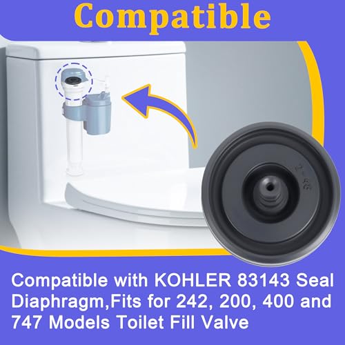 HUTUDAN 3 Pack Toilet Fill Valve Seal Replacement for Kohler 83143 & Fluidmaster 200/242/400/747 - Leak Prevention & Tank Repair