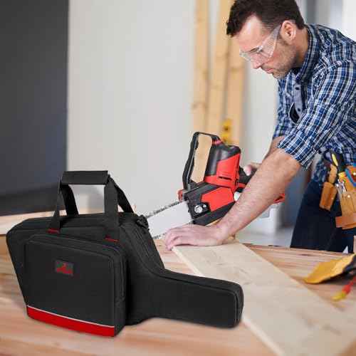 Mini Chainsaw Case Compatible with Milwaukee Electric Tool M18/ M12/CRDLSS 12V Fuel Hatchet 6In 8In Pruning, Waterproof Chainsaw Storage Bag Fits for RYOBI & Chrome (3004-20) & Accessories (Bag Only)