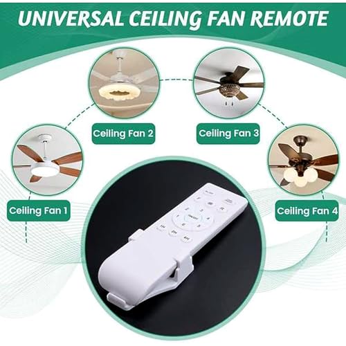 24V DC Ceiling Fan Remote Control Kit - 6-Speed & Timer - Universal Replacement for Low Voltage Fans