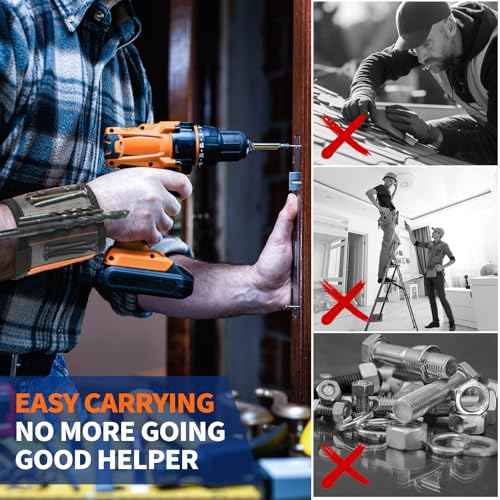 2PCS Magnetic Wristband for Screws, Gifts for Men and Women, Wrist Magnet Screw Holder with 15 Extra Strong Magnets and Two Pockets for Non-Magnetic Items, Helpful Father Gift with Gift Box