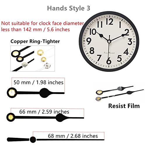 TIKROUND 12888 Pendulum Step Movement 9/10 Inch Shaft Replacement for Clocks