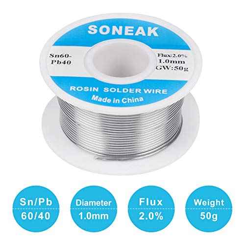 60/40 Tin Lead Solder With Rosin Core For Electrical Soldering 1.0mm 50g