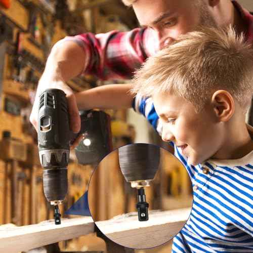 3/8 Impact Socket Adapter Set, 5PCS Black Drill Sockets Adapter 1/4 to 3/8 Drive Adapters Kit for Impact Driver Automotive DIY Extension Socket Bits Handle Nut Driver and Drills(3/8 Square Tip)