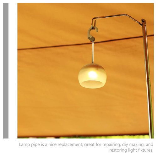 M10 Copper Threaded Extension Rod for DIY Lamp Kits, Pendant Light, and Table Lamp Repair - 7.87 Inch Golden Hardware Part