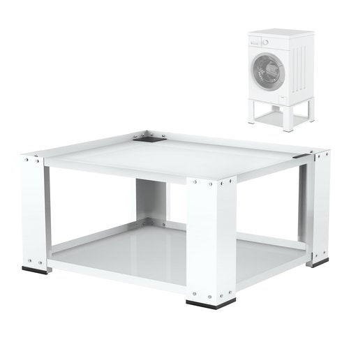 Matalde 28" Washer and Dryer Pedestals Fit 27 and 28 Inch, Laundry Pedestal Stand for Washer and Dryer ,Alloy Steel Washing Machine Stand Raiser, Washer Dryer Pedestal 15.75'' Height White
