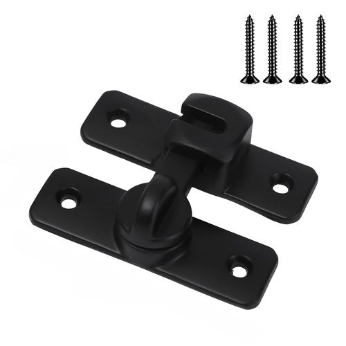 Creative Sliding Door Latches Window Drawers Cabinet Aluminum Alloy Locks Anti-Theft Door Buckle Bolt Home Hardware Tools Black 7.5 * 2.3 * 2.5cm