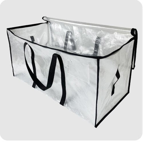 Clear Plastic Storage Bags with Zipper - Waterproof Foldable Reinforced Handles - Blanket Moving Sacks - Heavy-Duty Space-Saving Design