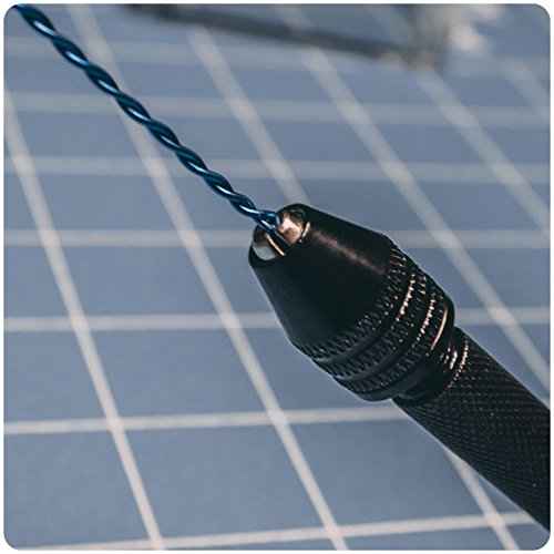 Bastex Precision Pin Vise Hand Drill with Twist Bits - Set of 11 Pieces. Great for models and Hobby.