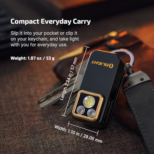 OLIGHT Oclip Pro S Rechargeable EDC Clip-On Flashlight Black