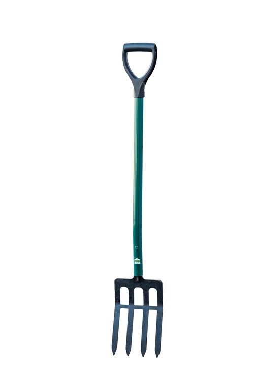 Meadow Creature Steel-Handle Garden Fork, 42 Inch Tall, High-Strength Steel Construction