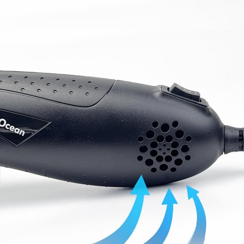 FloweryOcean Mini Heat Gun+Reflector Nozzle Kit 350W Fast Heat Hot Air Gun Overload Protection 2 Temp Setting 392°F-662°F & 6.6Ft Long Cable for Craft Shrink WrappingTubing Stripping Paint