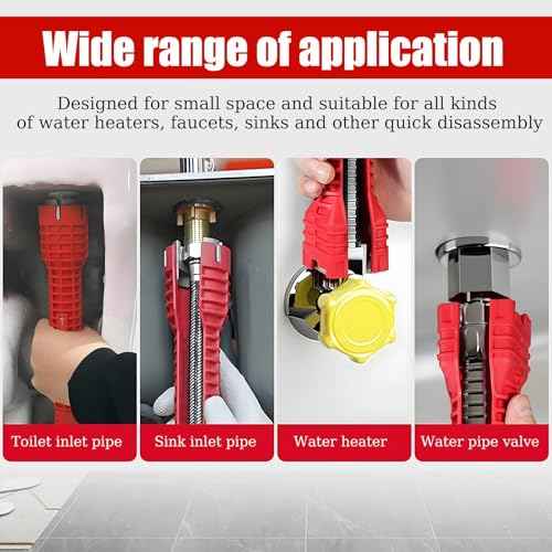 Tap Spanner Tool, 12-in-1 Multi-Functional Faucet Wrench, Comfortable Grip, Anti-Slip, for Sink, Bathroom & Kitchen Plumbing, Faucet Installation, Plumbing Repair Kita