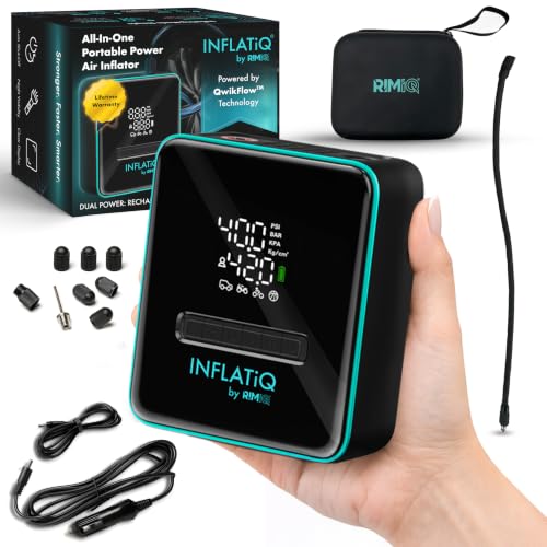 INFLATiQ by RIMiQ Classic 1 Pack Tire Inflator for Cars, Motorcycles & Trucks