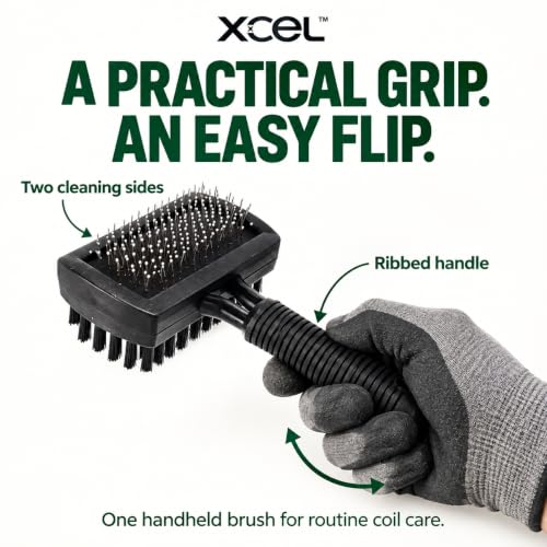 Double Sided AC Coil Cleaning Brush & Fin Comb for HVAC Evaporator & Condenser