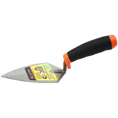 ESreake 2 Pcs Masonry Hand Tool Set, 6" Pointing & Gauging Trowel Set with Soft Grip Handle