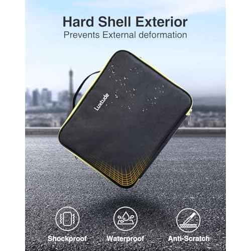 Luxtude Hard Tool Case for DEWALT 20V MAX XR Oscillating Multi-Tool DCS354B/ DCS356B, Portable Storage Cases Carrying Holder Organizer for DEWALT 20V MAX XR Battery & Charger (Case Only)