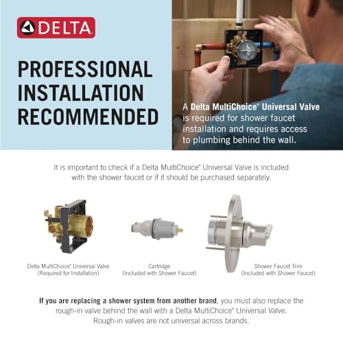 DELTA R1-PX Universal Valve Body Pex Black Without Screwdriver Stops