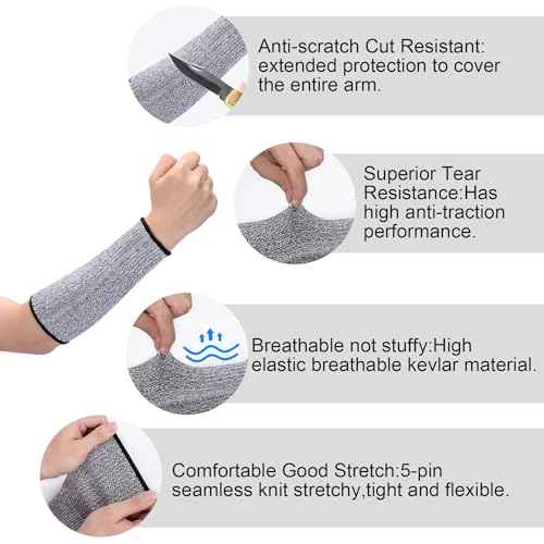 ANCIRS Cut Resistant Sleeves for Arm Protection, Gardening Sleeves, Dog Bite Safety Arm Sleeves