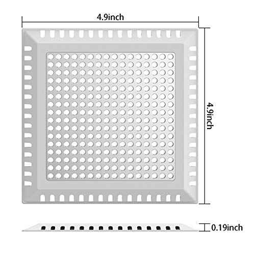 Hair Catcher/Drain Strainer/Shower Drain Cover for Bathroom Floor Drain, Stainless Steel and Silicone (Patented Product)