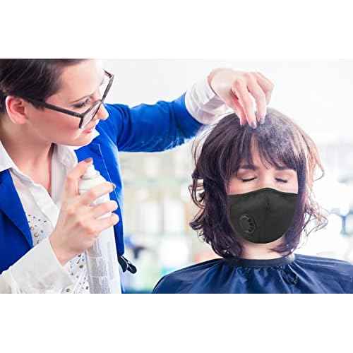 MountainAir Black Dust Mask with 4 Carbon Air Filters and Respirator Filter Valve ? Reusable, Washable & Breathing Valve Mask