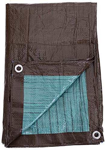 Kotap 12x16 ft Waterproof Multi-Purpose Tarp - Reversible Brown/Green Cover