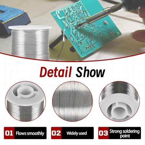findmall 60/40 Tin Lead Rosin Core Solder Wire for Electrical Soldering 0.031"/0.8mm 1lb/454g