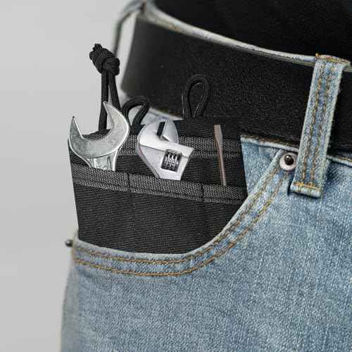 HXOUSE Small Small EDC Pocket Pouch - EDC Organizer Pouch with 4 Pockets for Men, Mini Pocket Tool Pouch for Knife/Flashlight/Tactical Pen - Men's Mini Tool Pouch for Daily Carry
