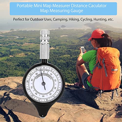 Keenso Mini Outdoor Map Measurer - Handheld Map Distance Wheel 9.5x4.5x1.3cm