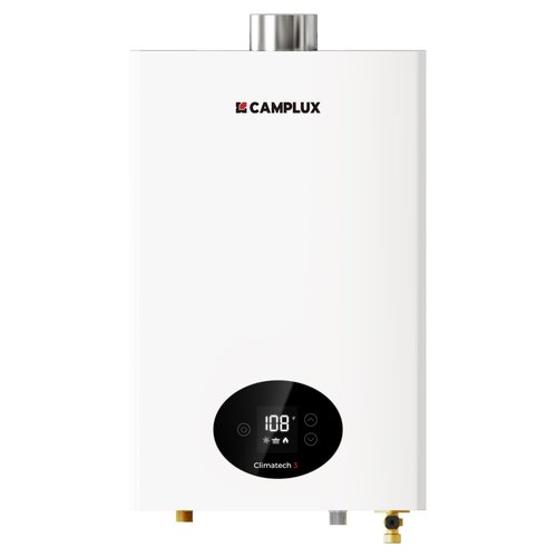 CAMPLUX Climatech 3 Tankless Water Heater Gas 4.22 GPM, 102,000 BTU Propane Tankless Water Heaters, High Efficiency Instant Hot Water with Multi-Points Use for Whole House, Indoor, CX422, White