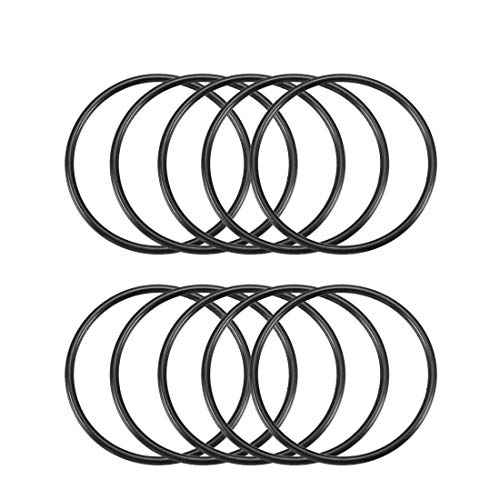 uxcell Nitrile Rubber O-Rings 65mm OD 59mm ID 3mm Width, Metric Sealing Gasket, Pack of 10