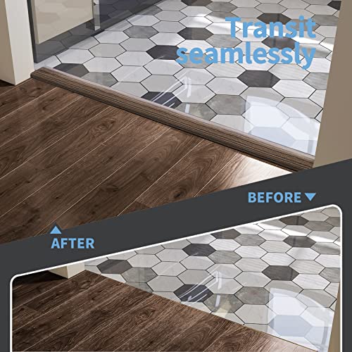 Art3d 4 ft Brown Floor Transition Strip - Laminate Floor Divider