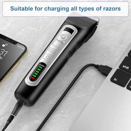 8 Pcs Power Cord 5V Replacement Charger USB Adapter Cable Set Compatible with Trimmers Shavers, Clippers HQ8505 and More, with 7 Adapters Suitable for Desk Lamps, Purifiers, Beauty Instruments