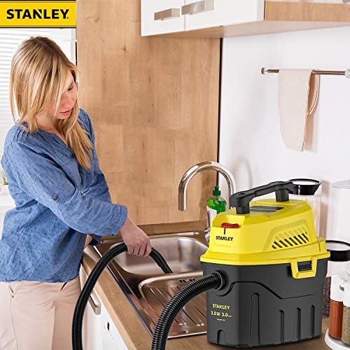 Stanley 3 Gallon Wet Dry Shop Vacuum with 3 Peak HP - Portable Car & Garage Vacuum (Variation: Vacuum)