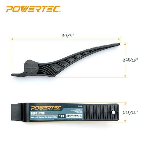 POWERTEC Door Lifter, Foot Operated Drywall, Panel Lifter, Drywall Lifter for Fitting Doors, Plasterboard, Easily Attache Door on Hinges for Carpenter (71506)