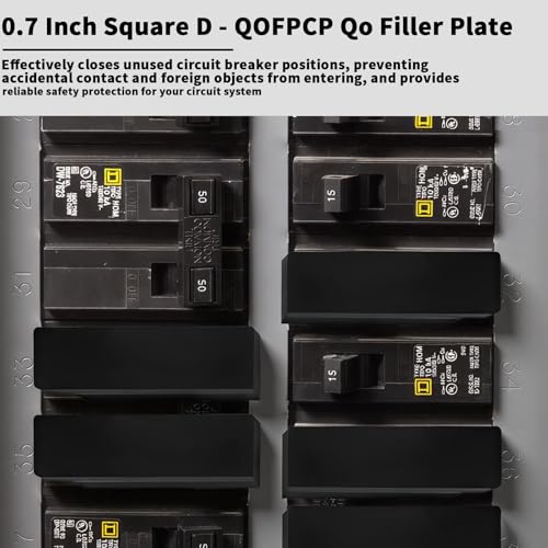 LRWZOV 0.7 Inch Square D Circuit Breaker Filler Plates 10 Pack for Electrical Panels