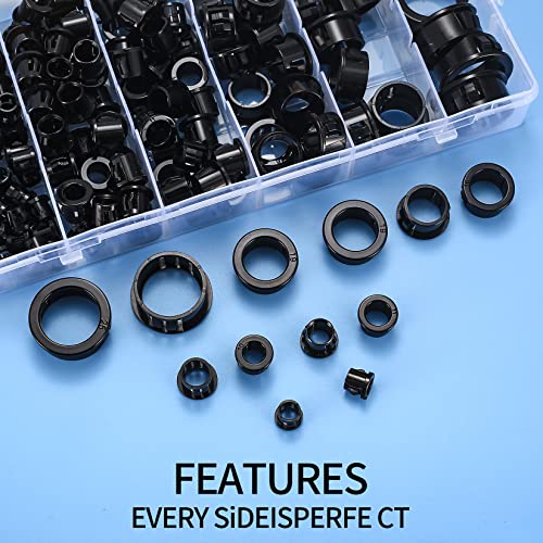 170 Pcs Nylon Snap-in Cable Grommet Kit - Durable Wire & Cable Protection