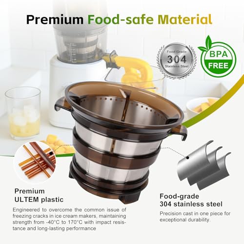 Sorbet Attachment for Nama J2 Ice Cream Maker – 15-Year Support