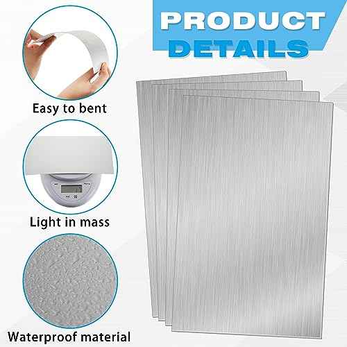 Therwen 120 Pcs 5 x 7 Inch Flashing Aluminum Flashing Sheet Metal Roof for Shed Weatherproofing Areas of Roof Around Chimneys or Skylights (Silver)
