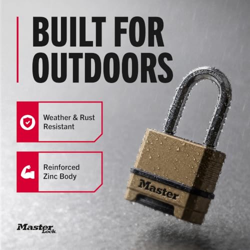 Master Lock Heavy Duty Weatherproof Combination Padlock 1 Pack 2x3.87 inches