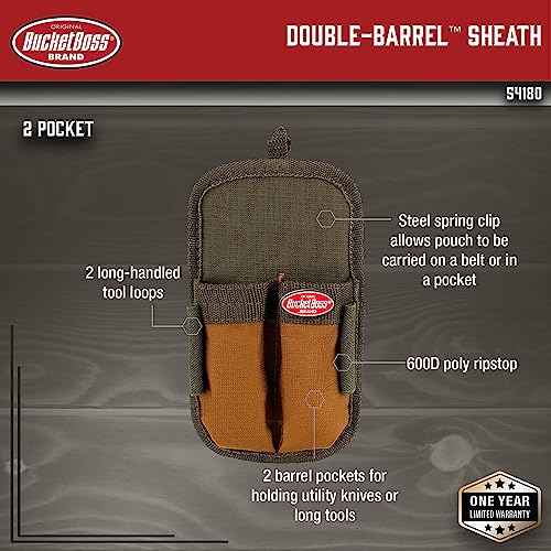 Bucket Boss - Double-Barrel Sheath, Pouches - Original Series (54180), Brown