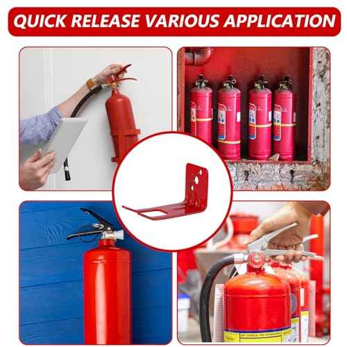 Fire Extinguisher Mounts & Brackets,4 Pack Fire Extinguisher Brackets and Holders, Fire Extinguisher Wall Hook Holder Hanger for 5-10 lb fire Extinguisher Mount
