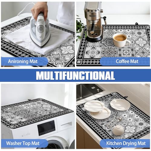 Kuyig Home 28x20in Grey Heat-Resistant Stove Top Cover – Multifunctional Rubber Protector