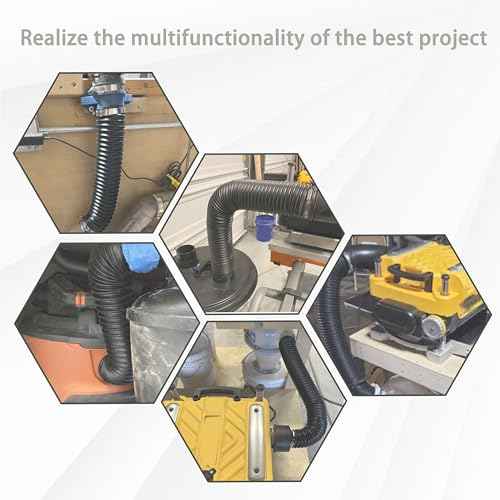 2-1/2 Inch Dust Collection fittings Dust Collector Hose 2.5 inchs Flexible Dust Collection Hose 70198, for Table Saw, Drill Press, Woodworking and Wood Shop