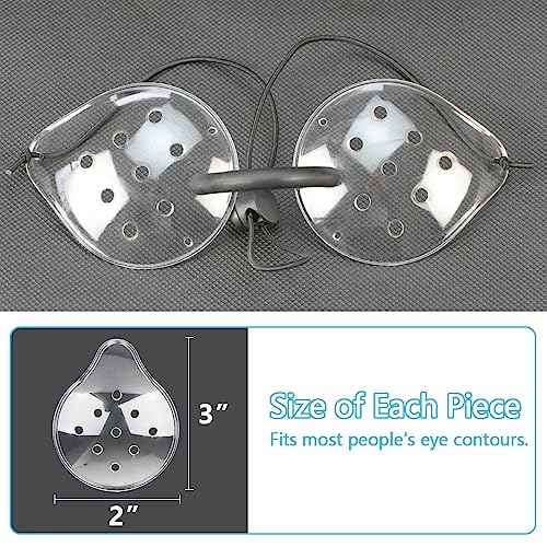 EDWERD Clear Eyes Protect Shield Glasses, Eyes Post-Op Cover Breathable Patch Guard with Elastic Strap for Myopia, Cataract Recovery, 2 PCS (B)