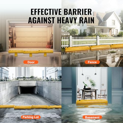 VEVOR 4ft Flood Barriers 6in High Water Barrier Bags for Home & Garage
