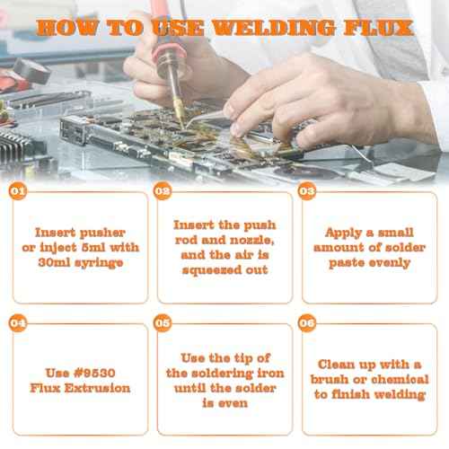 30mL No-Clean Solder Flux Lead-Free Solder Flux with 2 Metering Tools for LED SMD PCB BGA Electronic Soldering (1.62 oz/46 g)